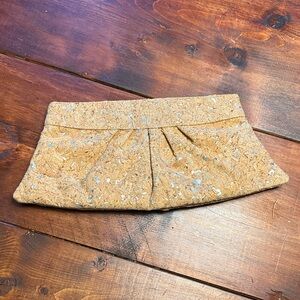 Lauren Merkin Cork Silver speckled  Clutch